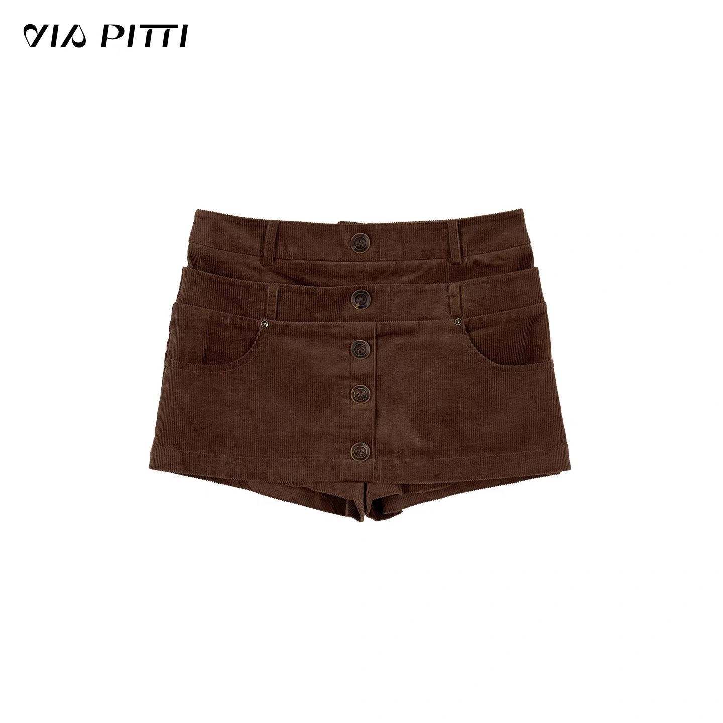 VIA PITTI VIADTP634 Light velvet core versatile straight tube skirt
