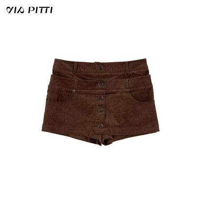 VIA PITTI VIADTP634 Light velvet core versatile straight tube skirt