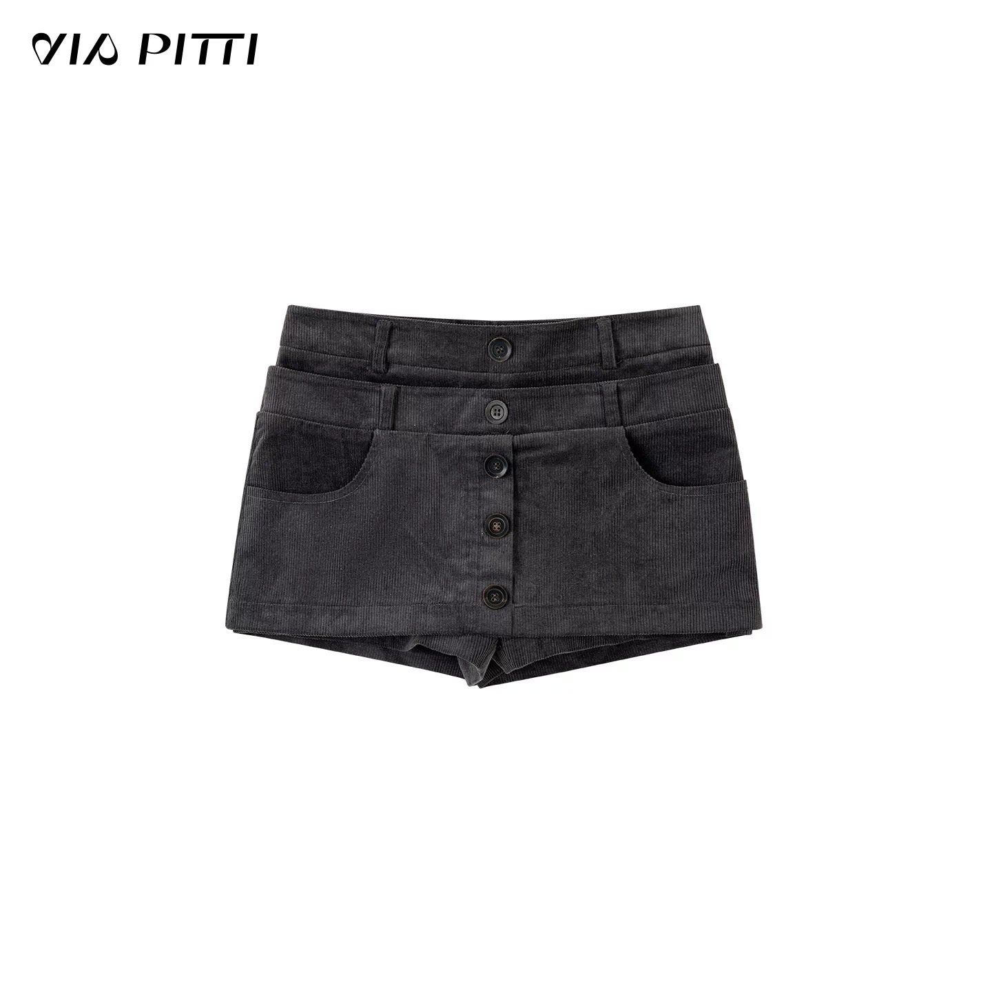 VIA PITTI VIADTP634 Light velvet core versatile straight tube skirt
