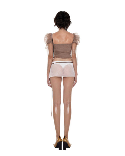 Huelleyrose Jennie Top &amp; Jennie Skirt with Shell Belt