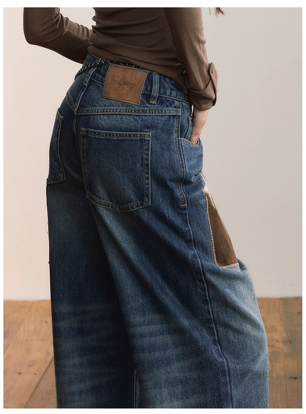 VIA PITTI VIADP636 Heavy industry street style adhesive fabric jeans