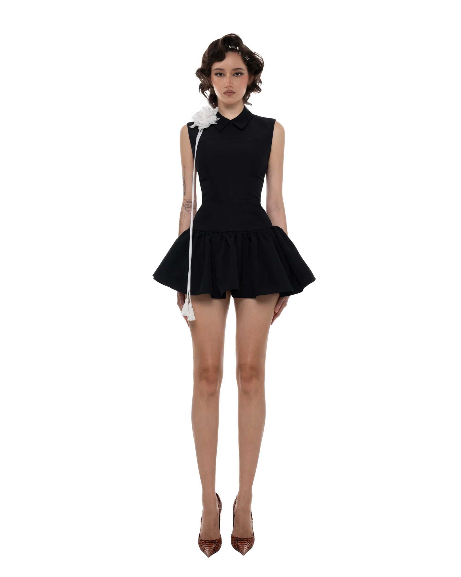 Huelleyrose Joan Dress Flower Pin-Beige (2color)