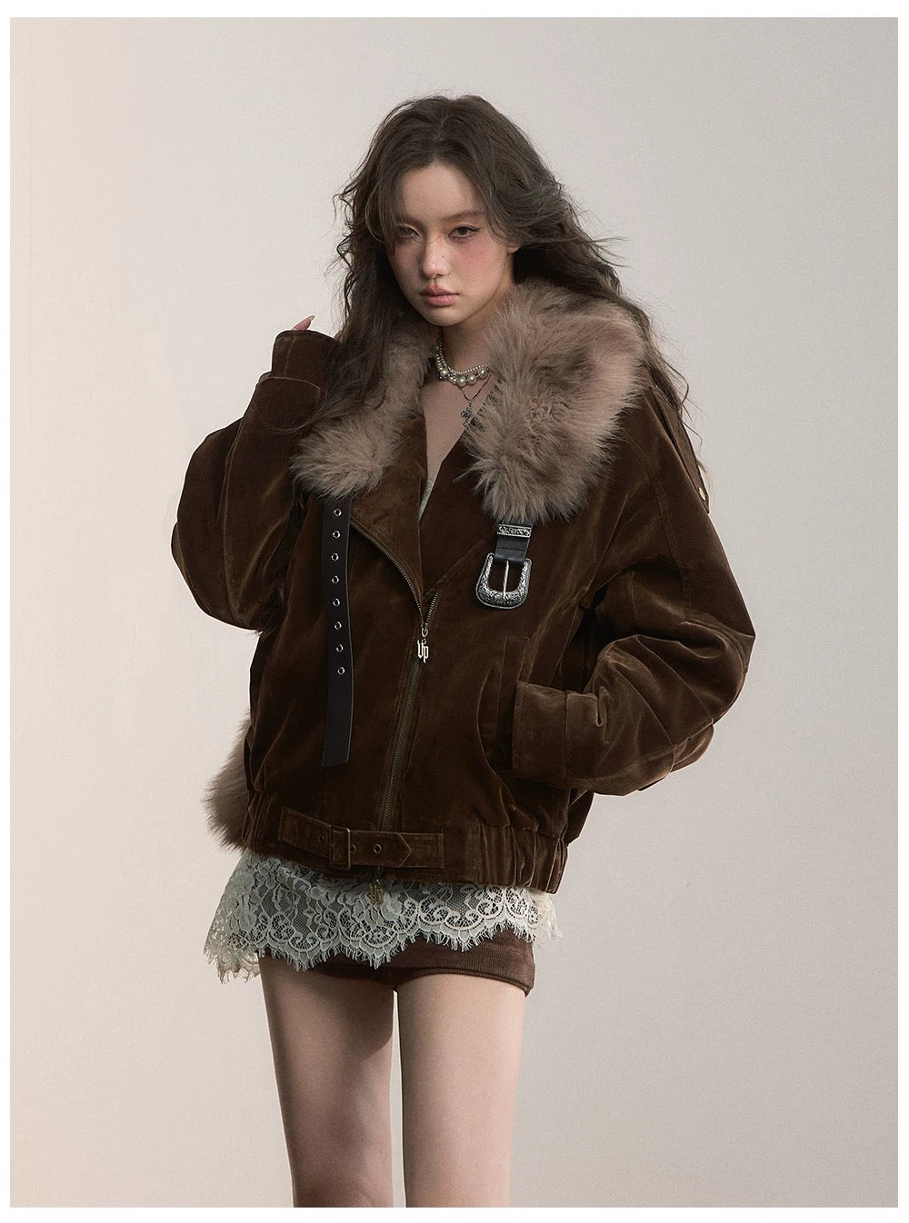 VIA PITTI VIACC526 Retro loose denim down jacket