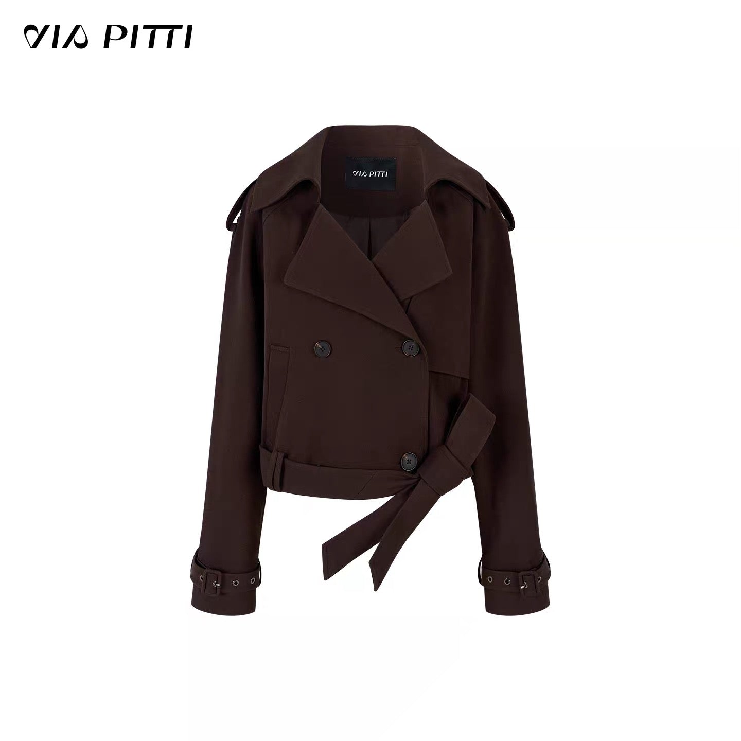 VIA PITTI VIADC647 Bottom strap short lapel windbreaker