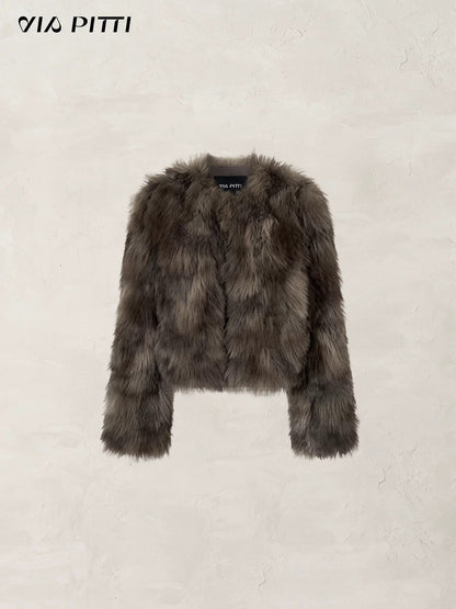 VIA PITTI VIADC583 Heavy Industry Short PU Leather Warm Jacket