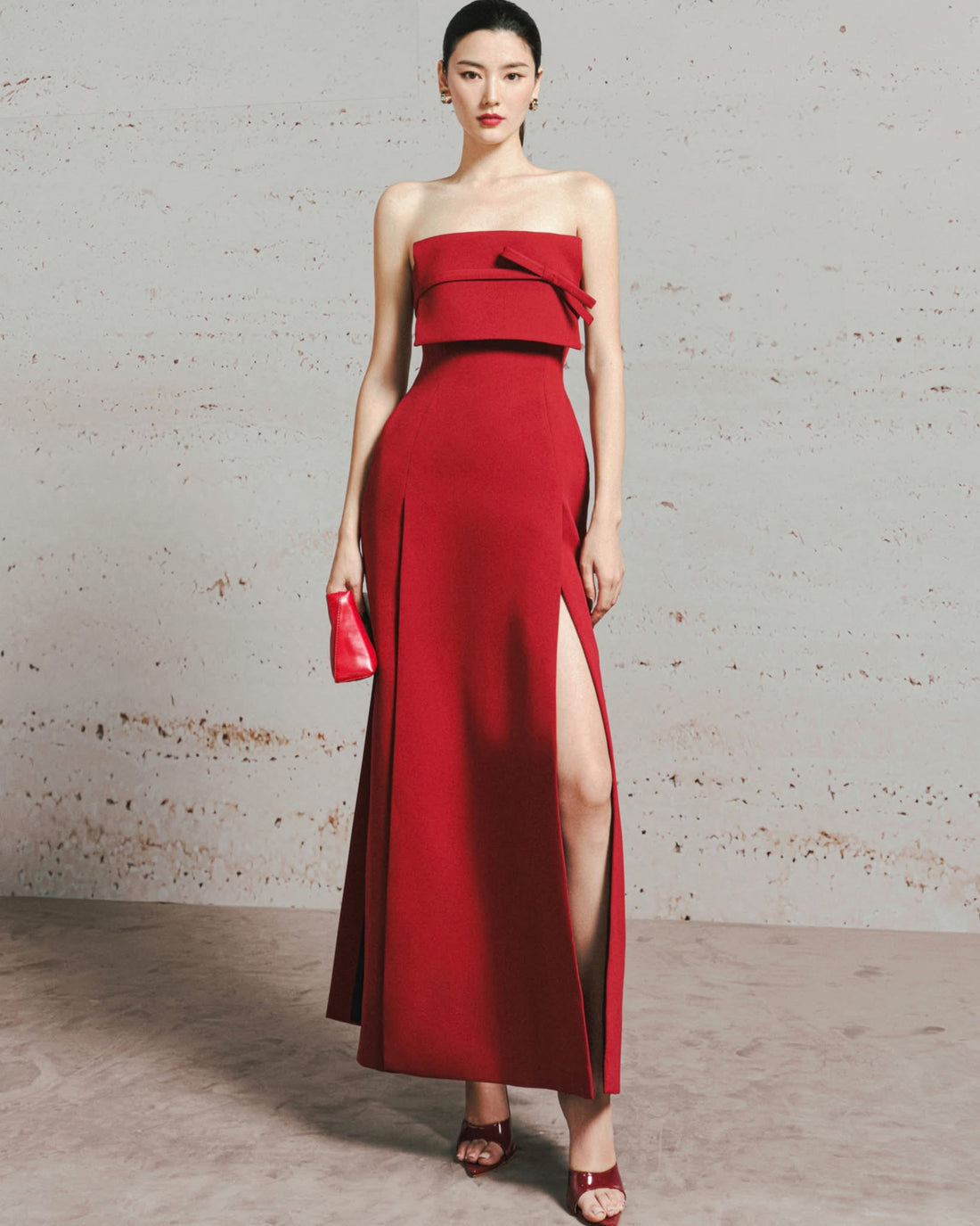 LANE JT RBRIELLE MIDI DRESS