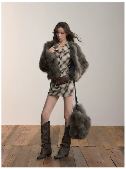 VIA PITTI VIADC583 Heavy Industry Short PU Leather Warm Jacket
