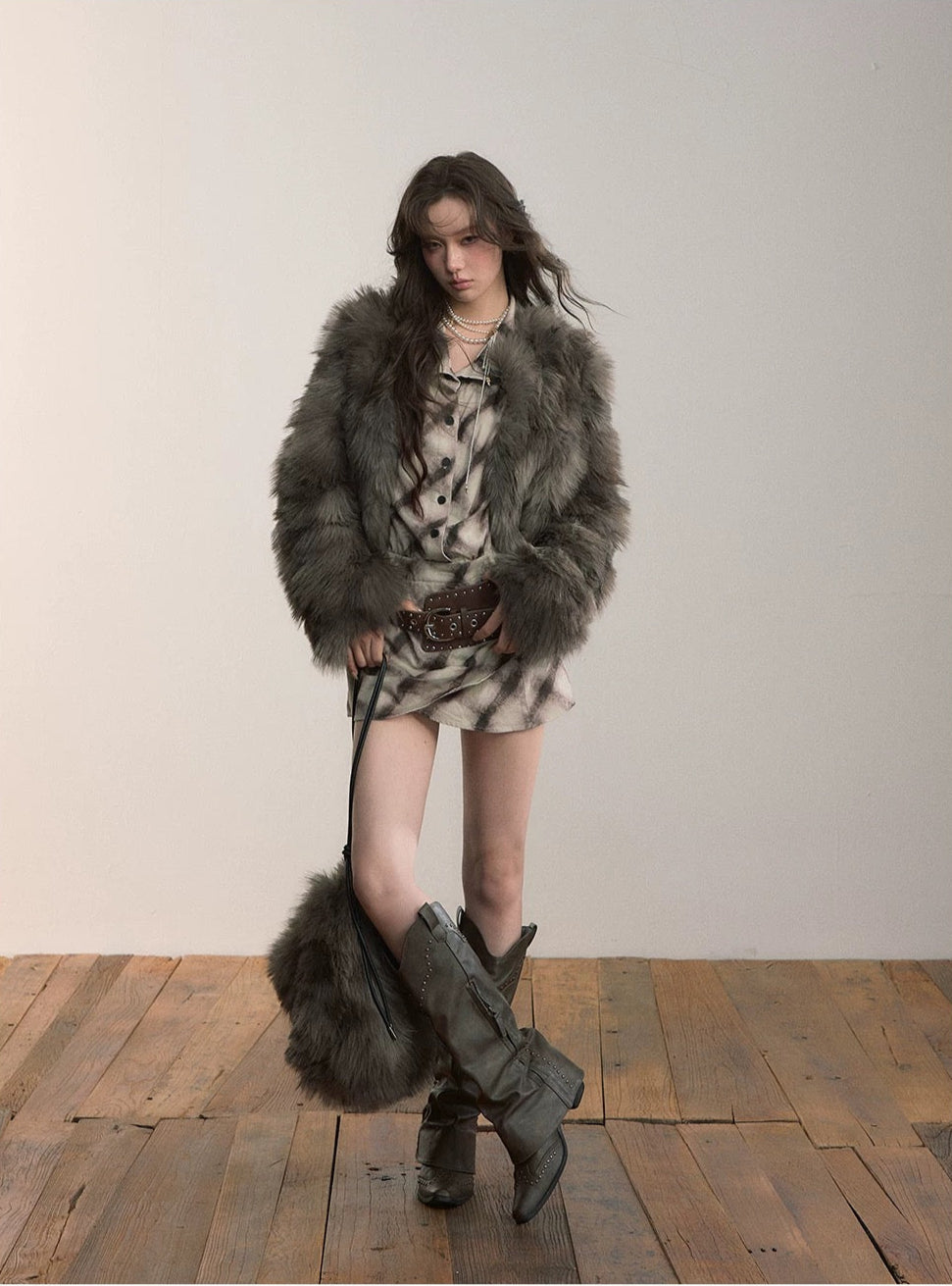 VIA PITTI VIADC583 Heavy Industry Short PU Leather Warm Jacket