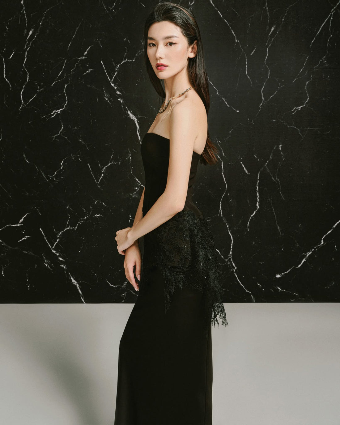 LANE JT MALIKA TOP  &amp; MALIKA SILK LONG SKIRT