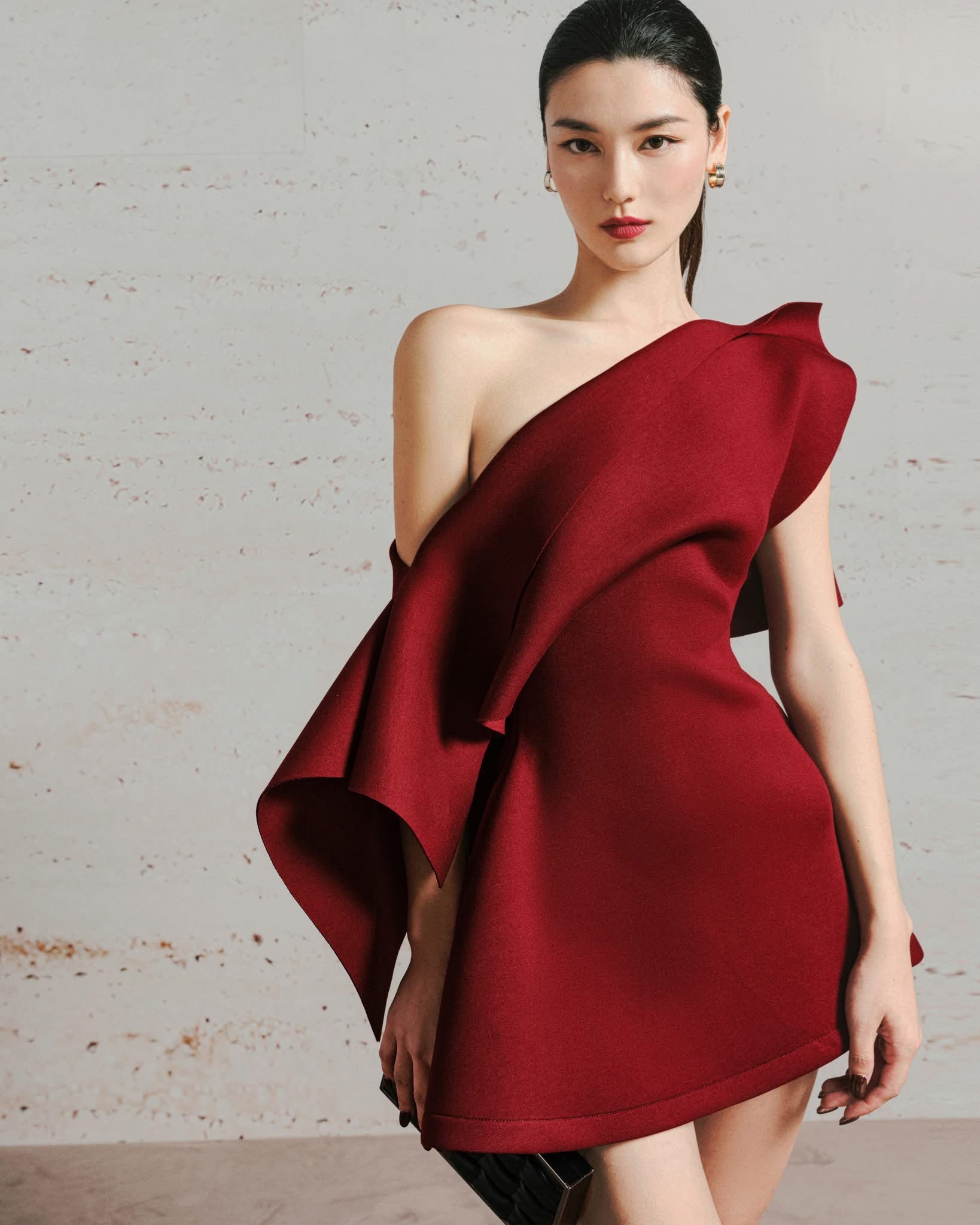 LANE JT MAISIE ONE-SHOULDER MINI DRESS