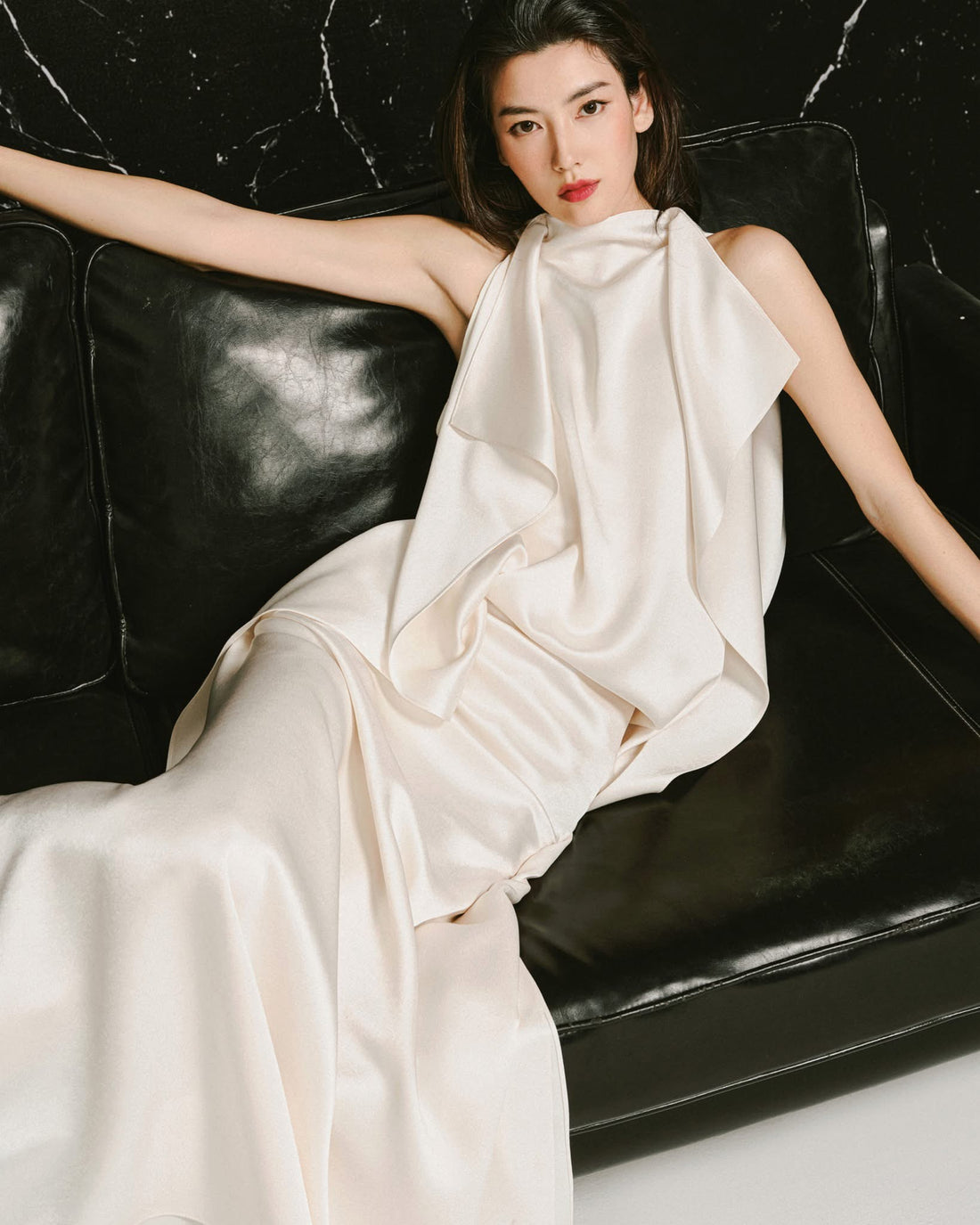 LANE JT ASTRA BACKLESS SILK DRESS