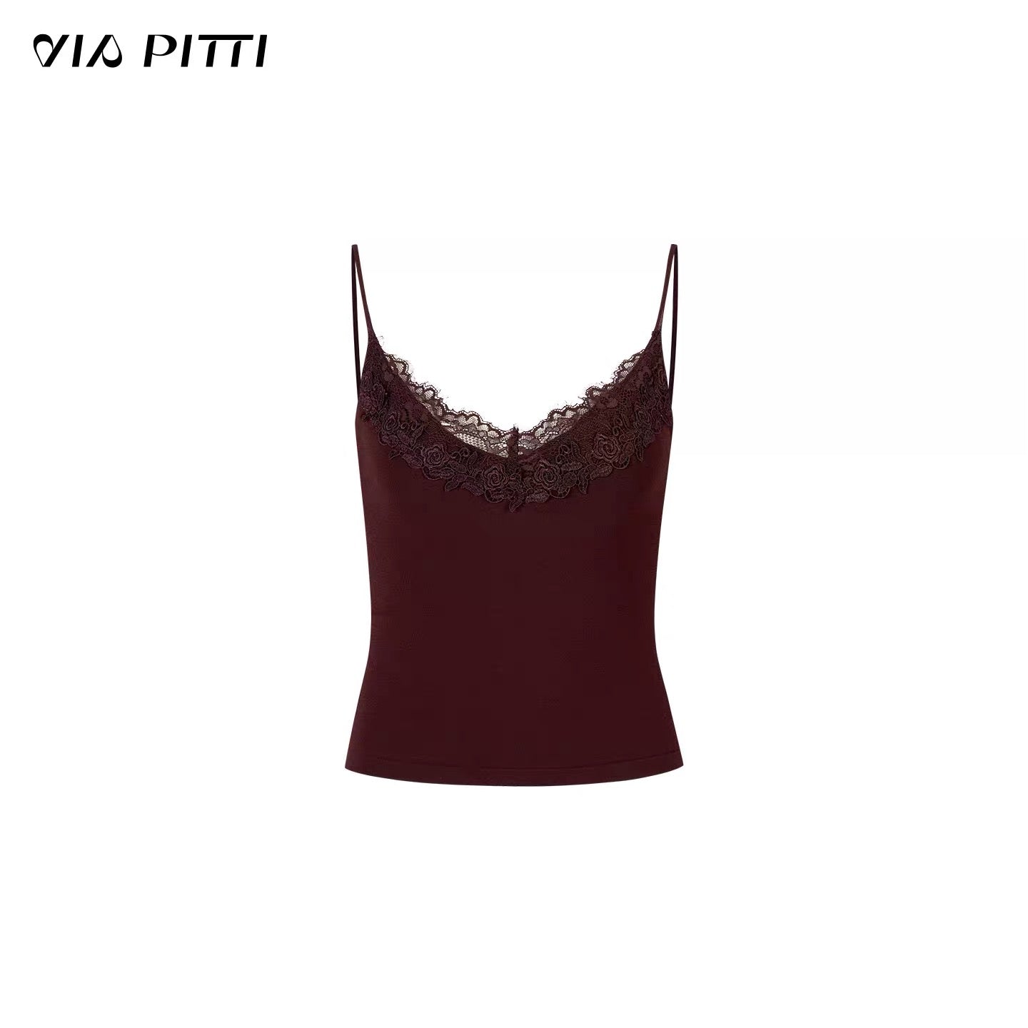 VIA PITTI VIADK654 Splicing lace short camisole
