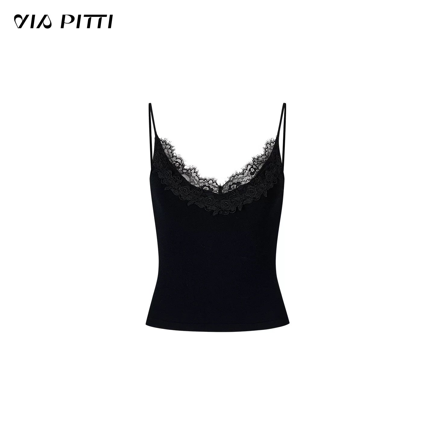 VIA PITTI VIADK654 Splicing lace short camisole