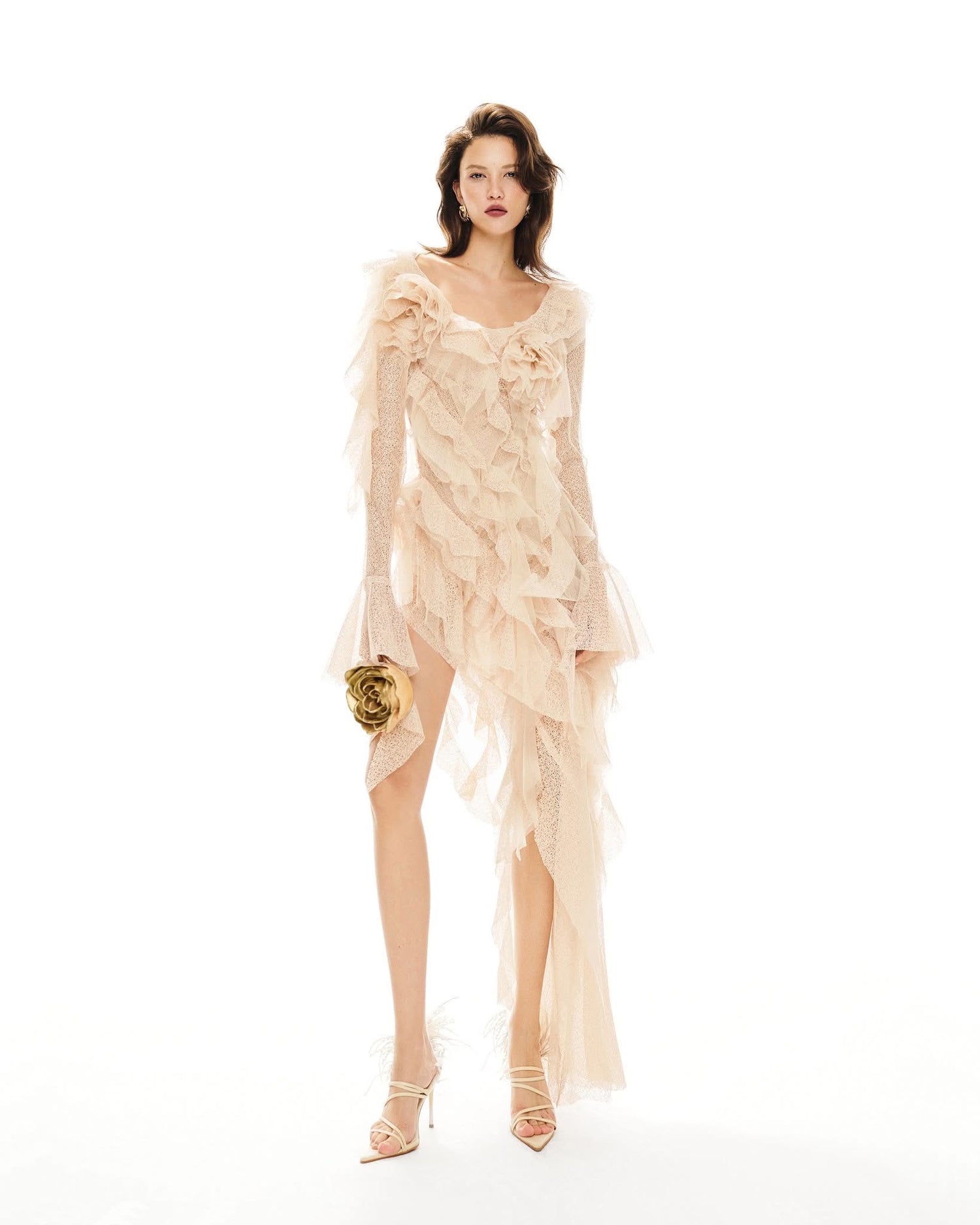 MUST HAVE Ruffled layered midi dress