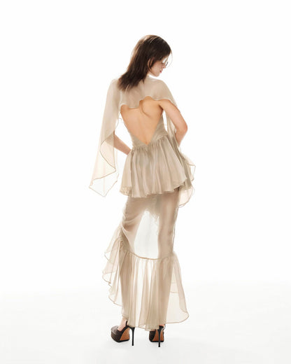 MUST HAVE Layered ruffle midi dress