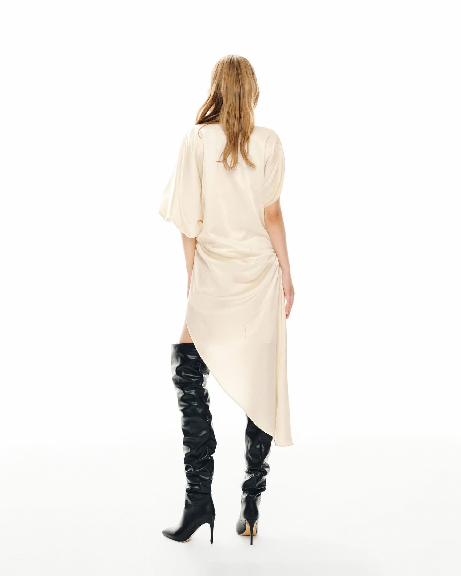 MUST HAVE Cream Wrap dress