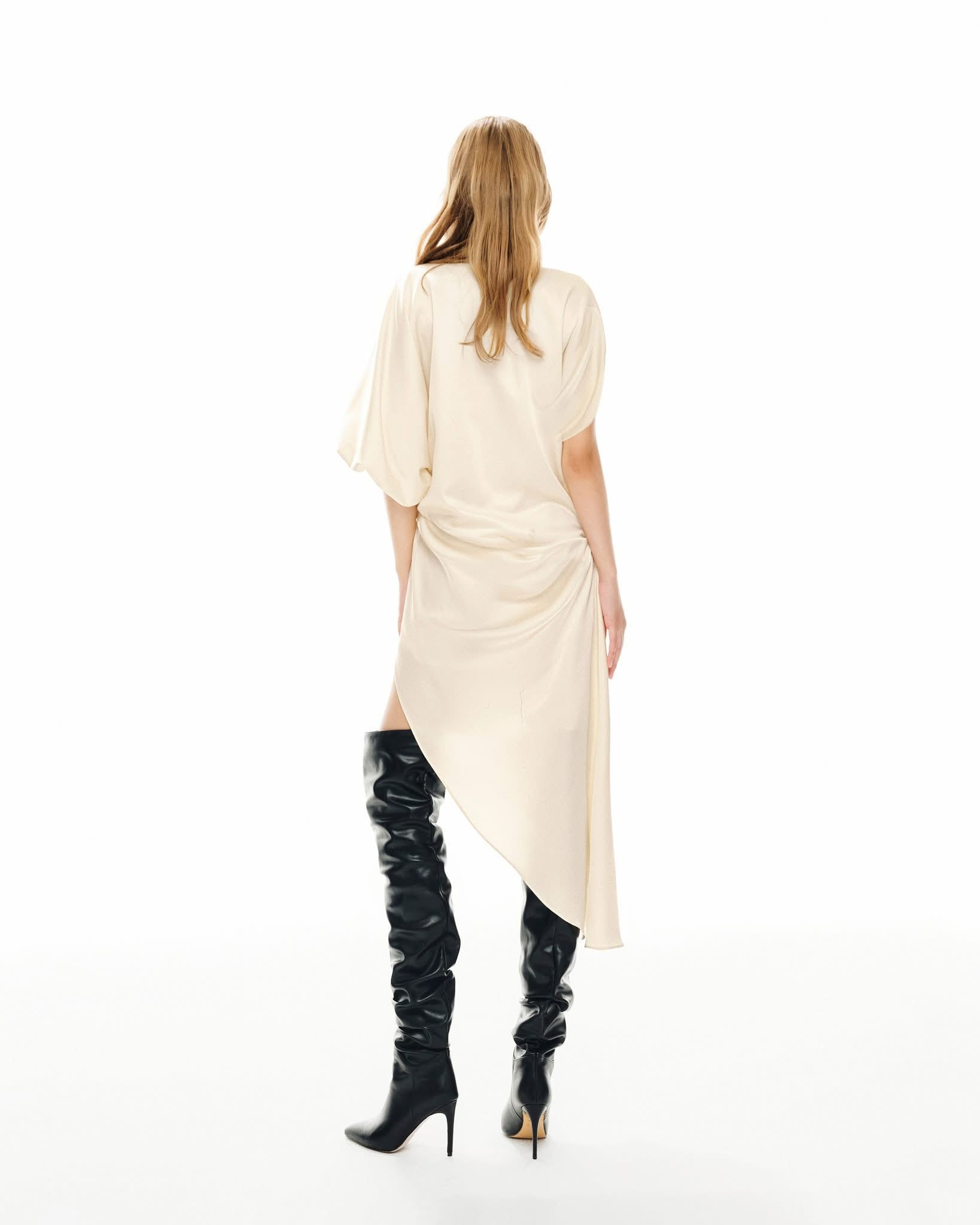 MUST HAVE Cream Wrap dress