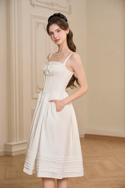BEL ANGE Eudora Midi Dress (White)