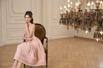 BEL ANGE Eudora Midi Dress (Pink)