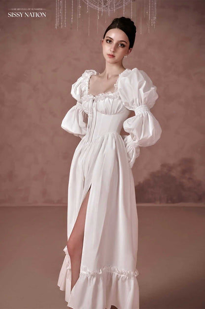 Sissy White Christine Corset Maxi Dress