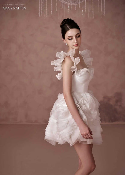 Sissy White Kiss From A Rose Mini Dress