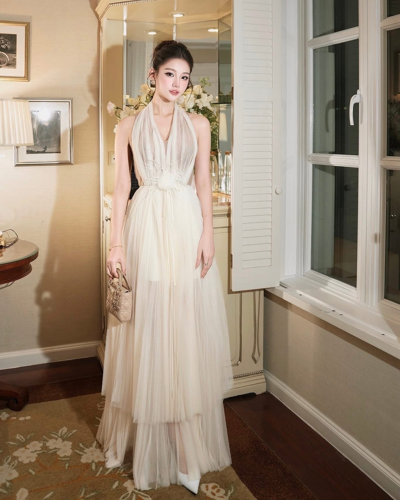 XY Bymyxy Soft cream dress