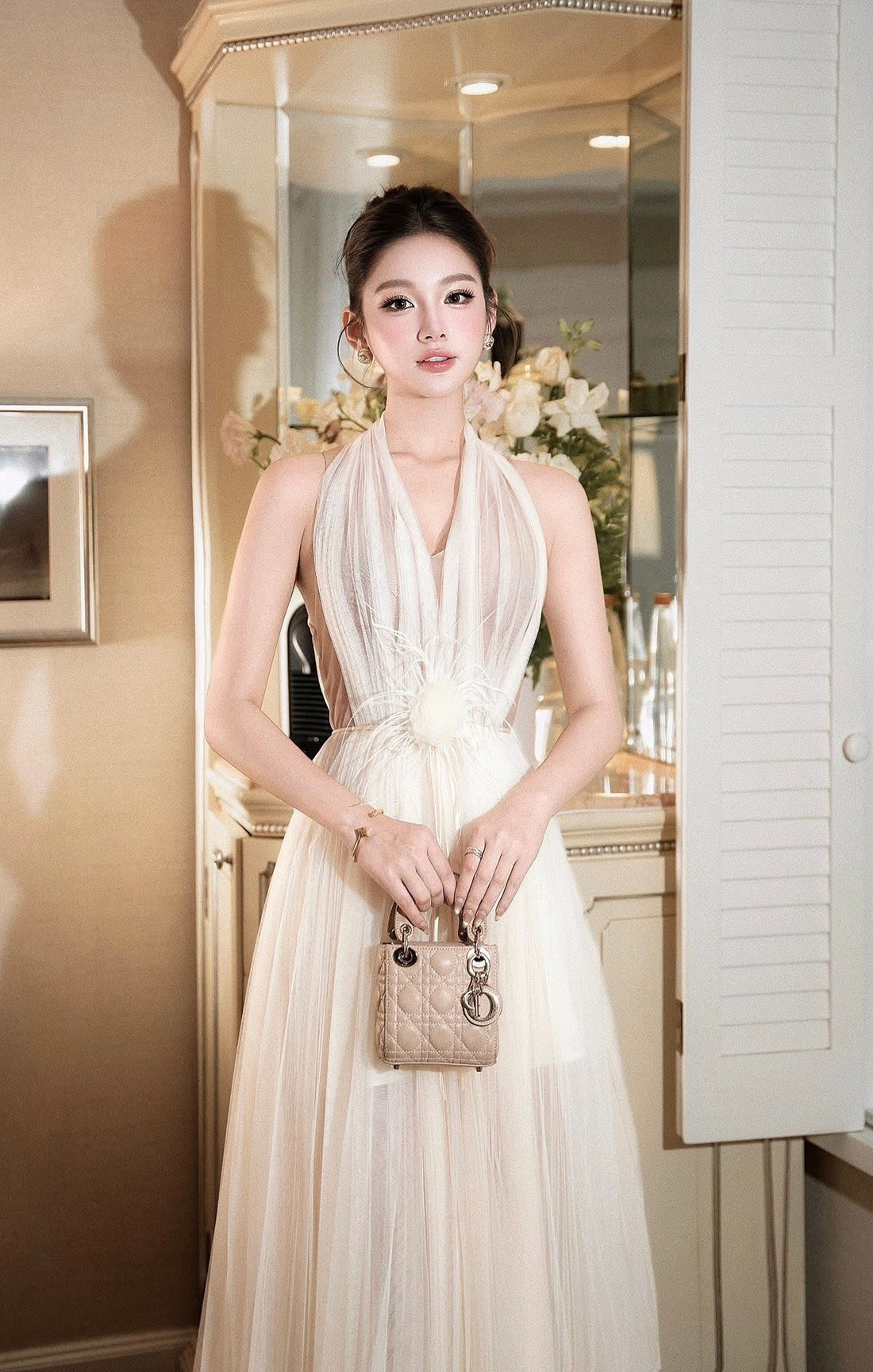 XY Bymyxy Soft cream dress