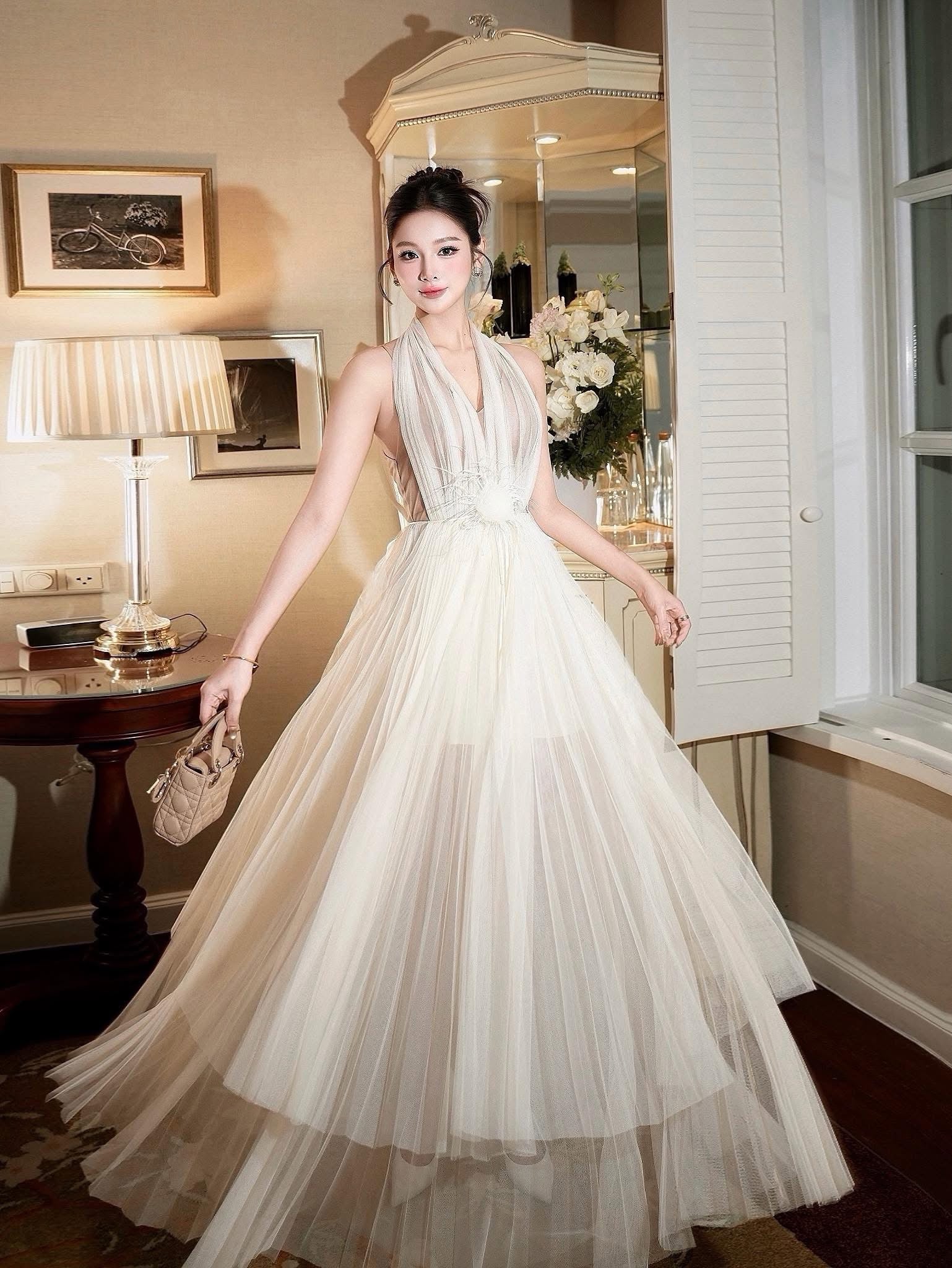 XY Bymyxy Soft cream dress
