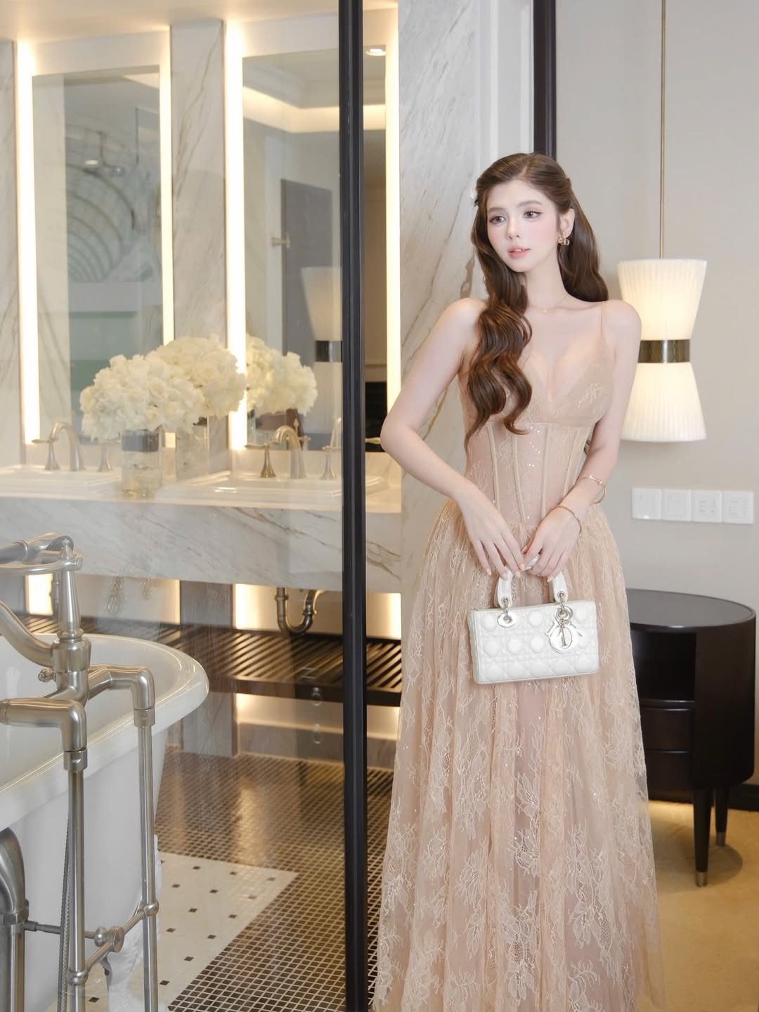 Orange Studios IN-STOCK Corset camisole maxi dress (Nude)