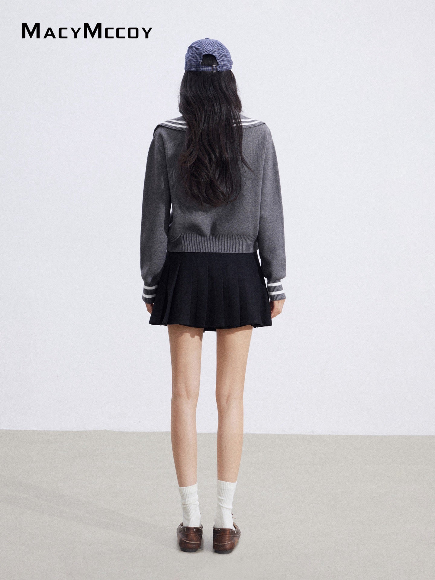 MacyMccoy MMC2026029 Fake two piece lapel sweaters