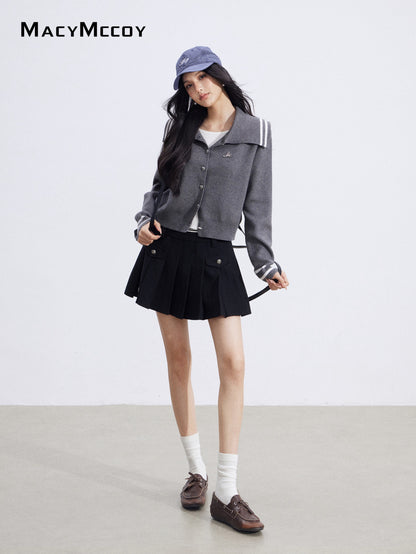 MacyMccoy MMC2026029 Fake two piece lapel sweaters