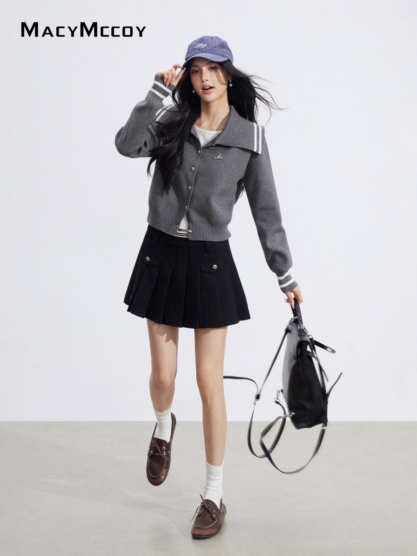 MacyMccoy MMC2026029 Fake two piece lapel sweaters