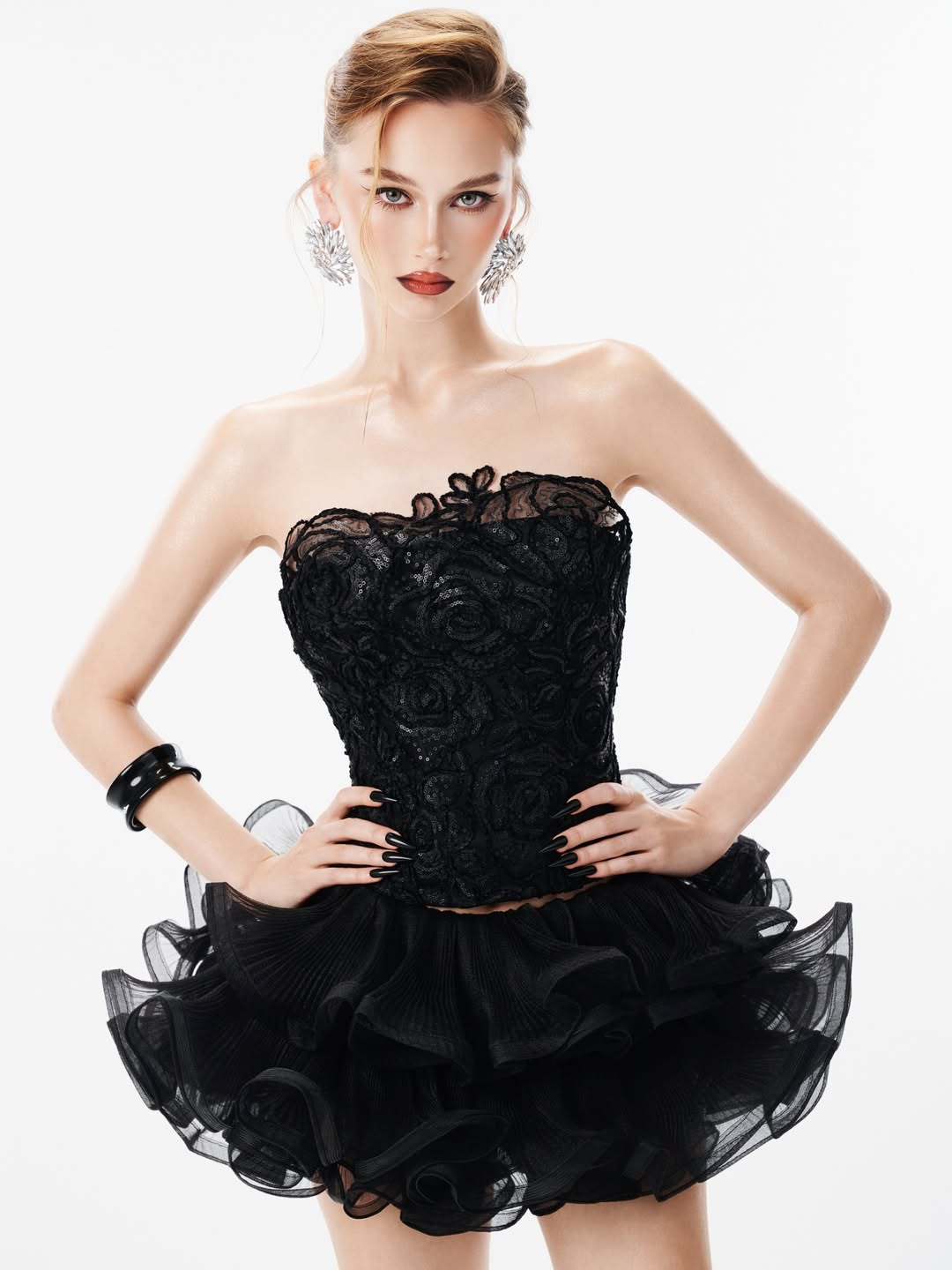 Glam Doll Yara Top &amp; Molly Skirt (Black)