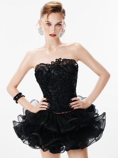 Glam Doll Yara Top &amp; Molly Skirt (Black)