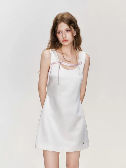 Kroche 3D bow satin dress