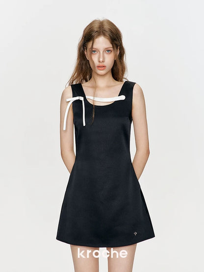 Kroche 3D bow satin dress