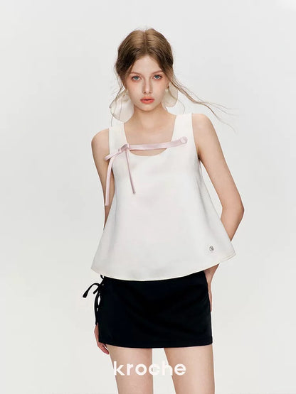 Kroche 3D bow satin dress