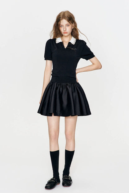 Kroche Handmade beaded slim fit knitted top