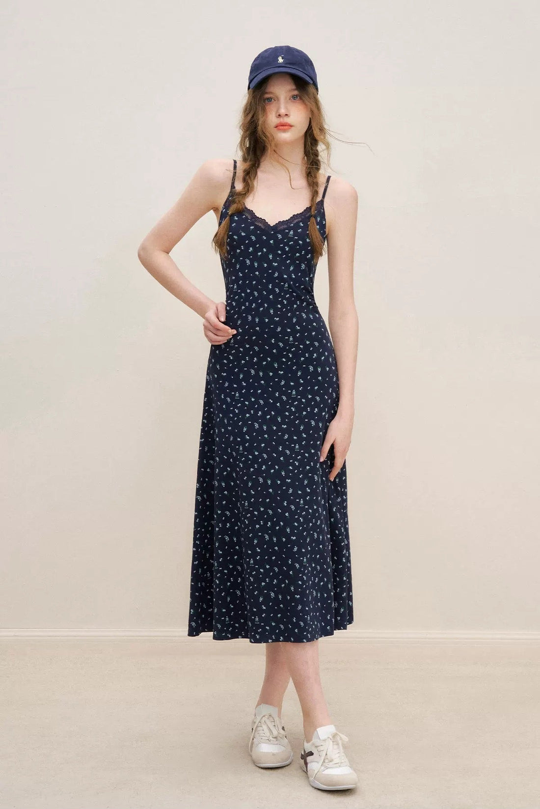 Kroche Flower lace floral suspender dress