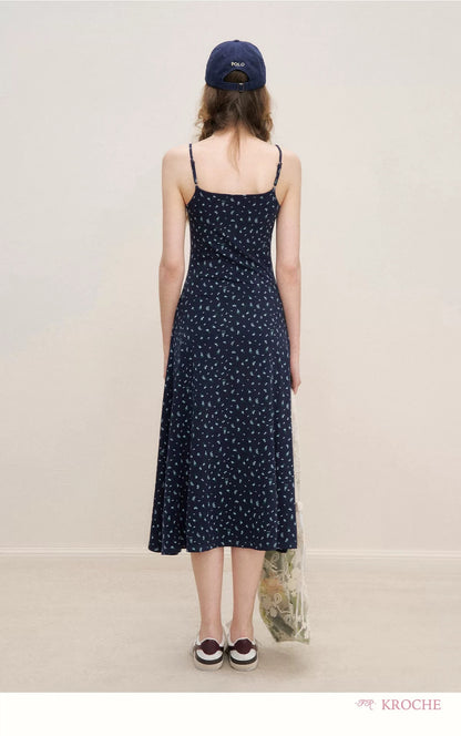 Kroche Flower lace floral suspender dress