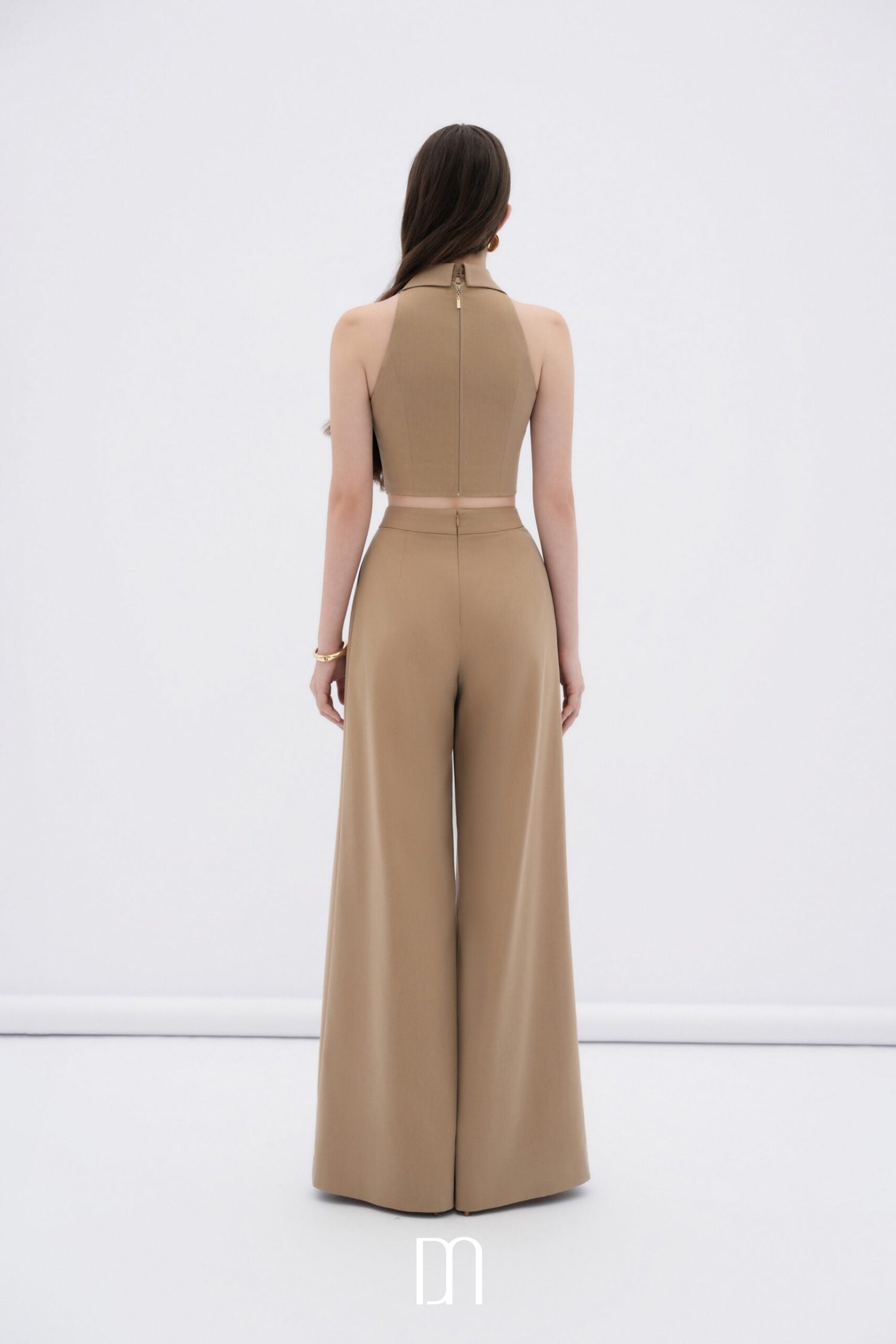 BYDENIO Nexa halter vest croptop &amp; Stella wide-leg pleated trousers
