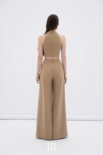BYDENIO Nexa halter vest croptop &amp; Stella wide-leg pleated trousers