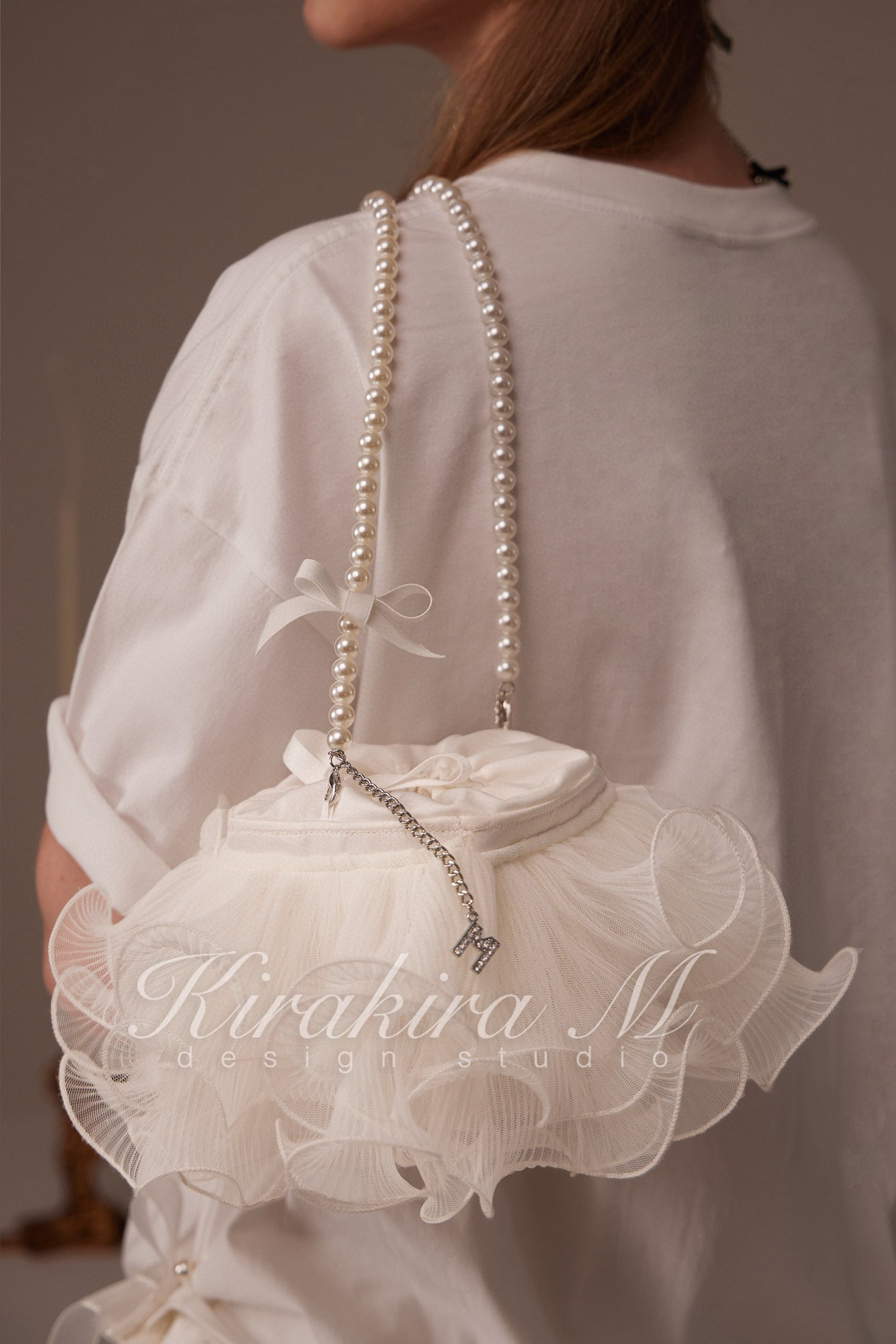Kirakira.M Multi-layer lace bag (2color)