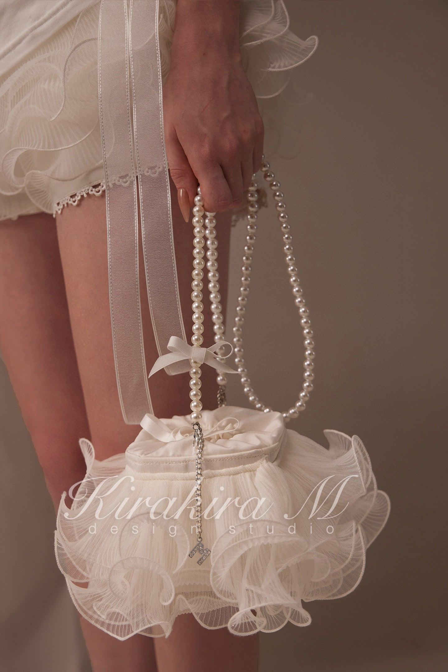 Kirakira.M Multi-layer lace bag (2color)