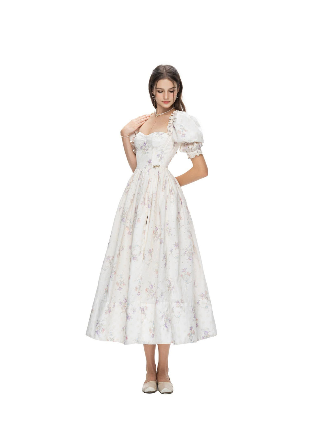 BEL ANGE Lysandra Floral Midi Dress