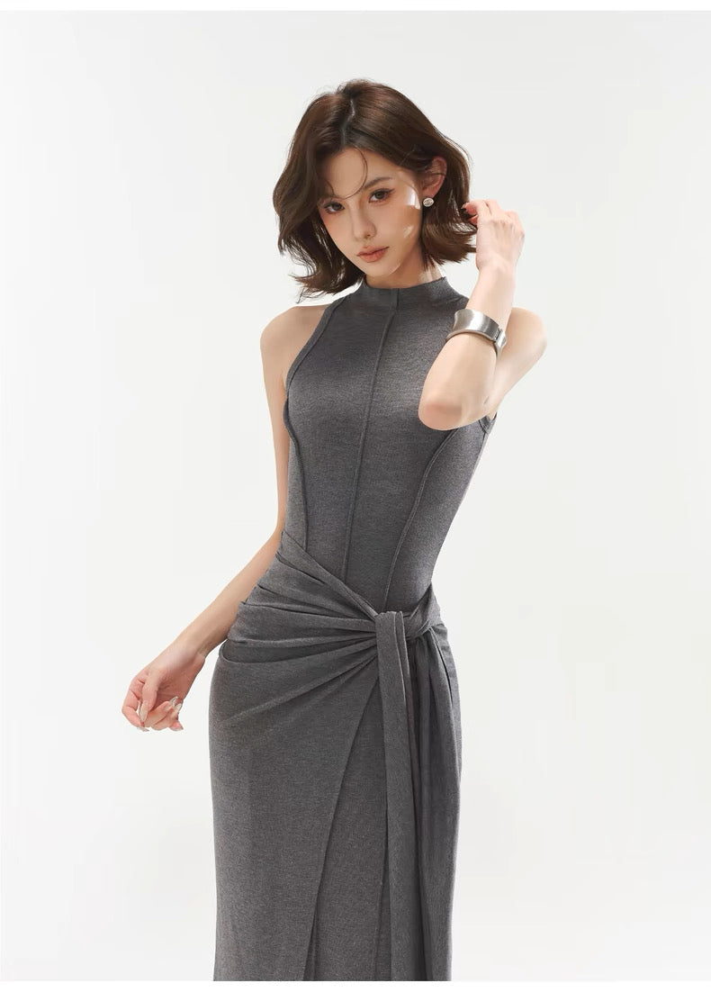 CYNR Grey Modal Sleeveless Dress