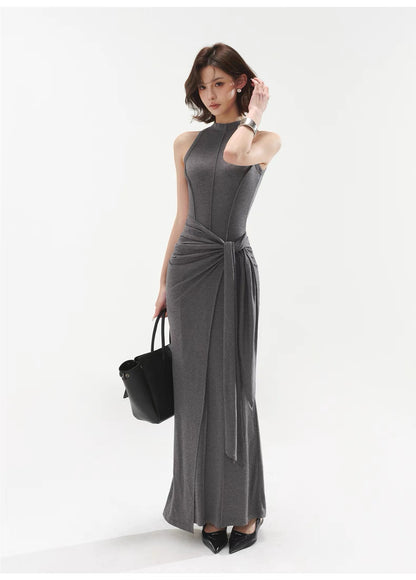 CYNR Grey Modal Sleeveless Dress