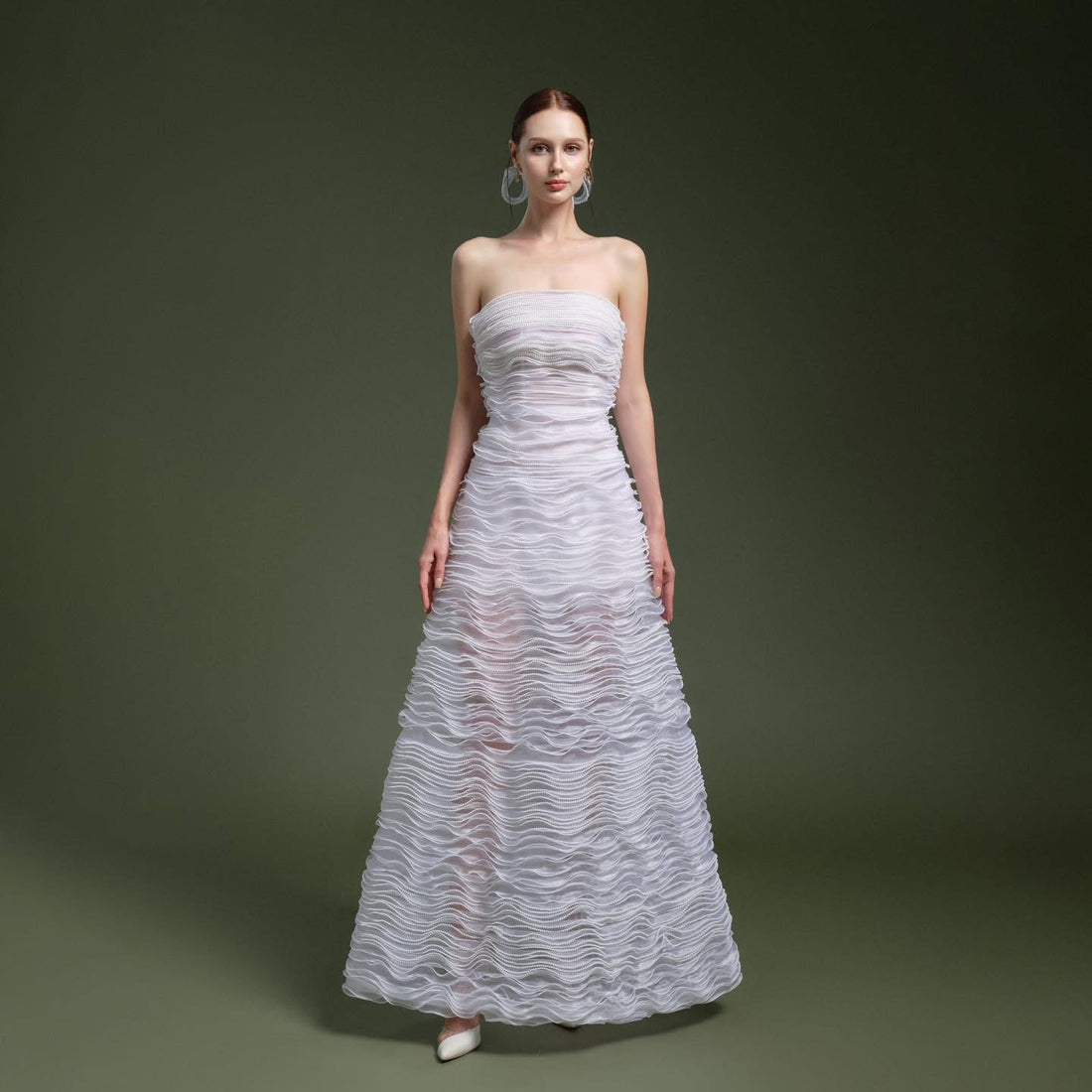 XY Bymyxy White Ribon Long Dress