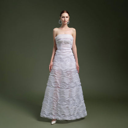 XY Bymyxy White Ribon Long Dress