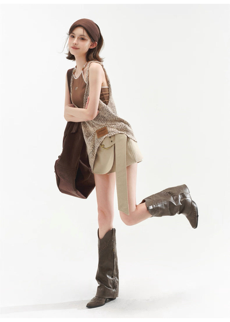 CYNR Beaded halter neck vest